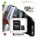 Kingston Micro SDHX 256 Go Classe 10 100 Mo/s + Adaptateur SD