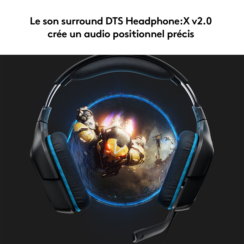 Logitech G432 Casque Gamer Filaire, Son 7.1 Surround