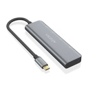Aisens Hub USB 3.2 GEN1 5G USB-C - USB-C/M-2xUSB-C/H-2xUSB-A/H - 15cm - Color Gris