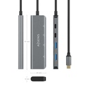 Aisens Hub USB 3.2 GEN1 5G USB-C - USB-C/M-2xUSB-C/H-2xUSB-A/H - 15cm - Color Gris