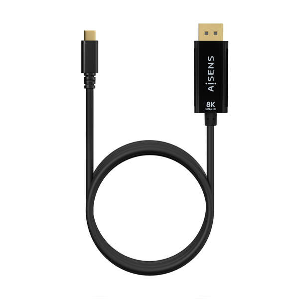 Aisens Câble Convertisseur USB-C vers Displayport 8K@60Hz - USB-C/M-DP/M - 1,8m - Noir A109-0689