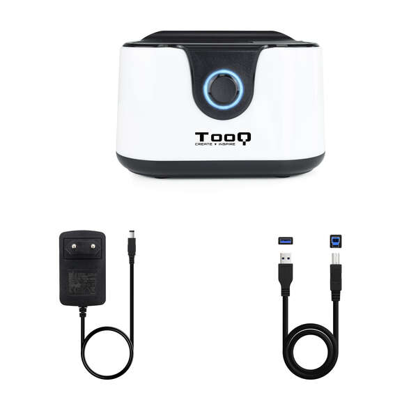 Tooq Station d'accueil USB 3.0 HDD/SSD 2.5", 3.5" SATA I,II,III Bouton de clonage Sauvegarde  