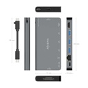 Aisens USB-C Dock 8 en 1 - USB-C vers 1xHDMI - 1xRJ45 - 3xUSB-A - 1xUSB-C Data+PD - 1xSD - 1xMicro SD - 10cm - Couleur Gris