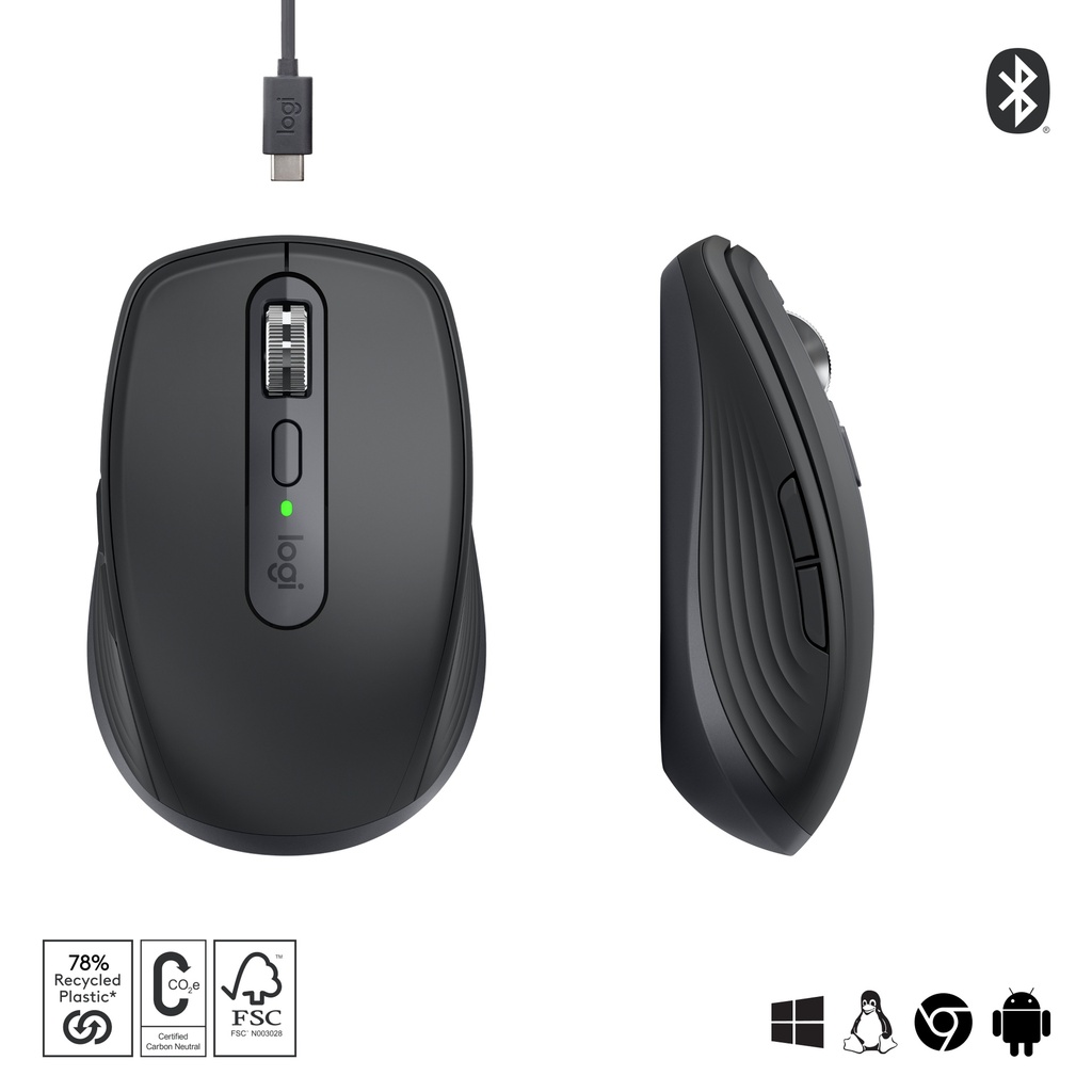 Logitech MX Anywhere 3S souris RF sans fil + Bluetooth Laser 8000 DPI