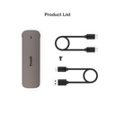 Tooq Boîtier SSD externe M.2 NGFF USB-C USB 3.1 Gen1 