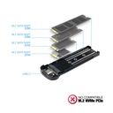Tooq Boîtier externe SSD M.2 USB-C argent