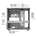 Mars Gaming MC-NOVAM Mini Tower - Double verre trempé - Jusqu'à 7 ventilateurs - Modulaire - USB-C et USB 3.0