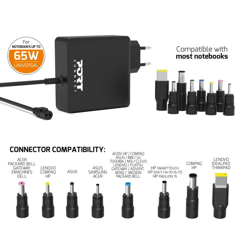 Alimentation secteur universelle 65W EU 900093B-EU
