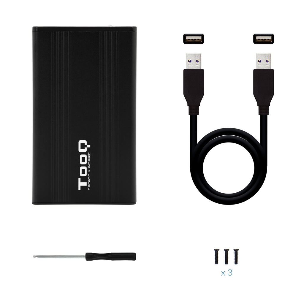 Tooq Boîtier externe HDD 2.5" SATA I/II/III vers USB 2.0