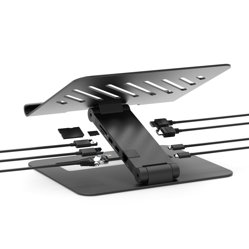 Station d'accueil bureau avec support PC 2 X 4K USB-C 7 périphériques 85W 901108DOCK-EU