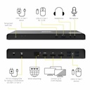 Station d'accueil bureau 3 X 4K USB-A & USB-C 12 périphériques 85W 901904-EU