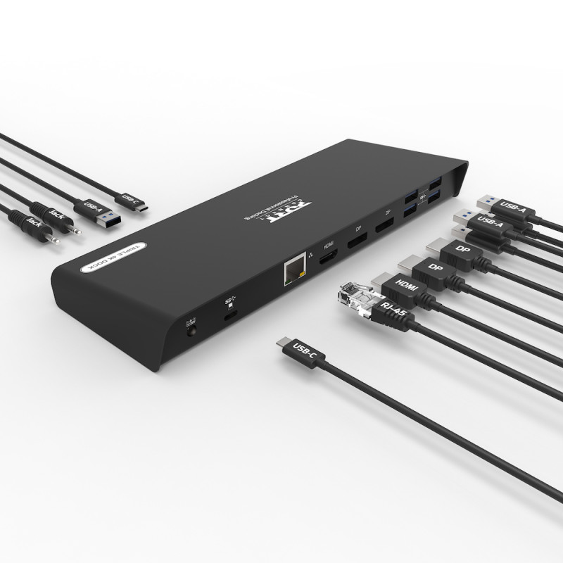 Station d'accueil bureau 3 X 4K USB-A & USB-C 12 périphériques 85W 901904-EU