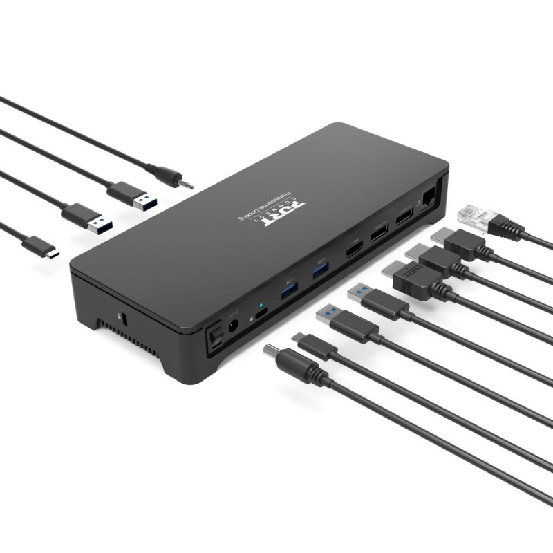 Station d'accueil bureau 3 x 4K USB-C & USB-A 10 périphériques 100W 901904WEU