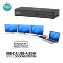 Station d'accueil bureau 3 x 4K USB-C & USB-A 10 périphériques 100W 901904WEU
