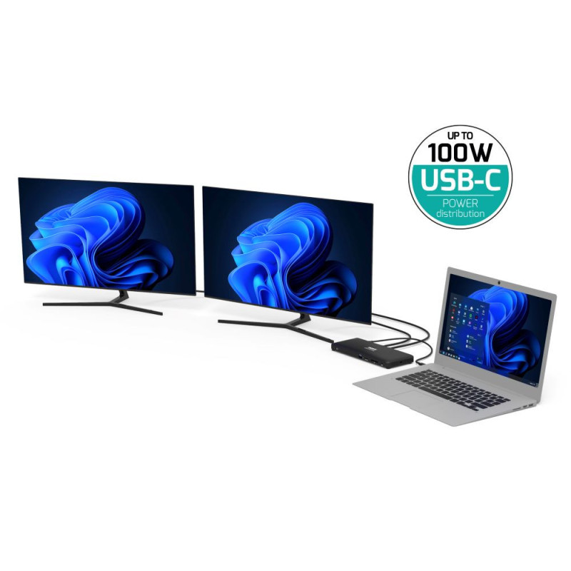 Station d'accueil bureau 2 X 4K USB-C 11 périphériques 100W  901910W-EU