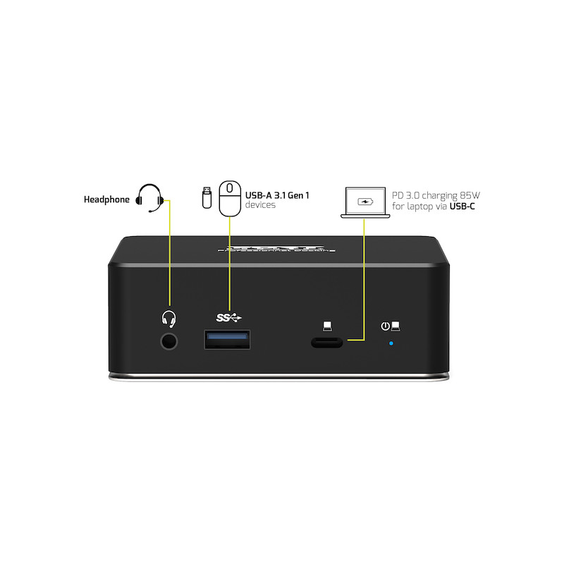 Station d'accueil bureau 2 X 2K USB-C 7 périphériques 85W  901908