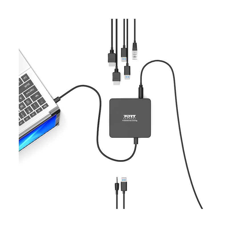 Station d'accueil bureau 2 X 2K USB-C 7 périphériques 85W  901908