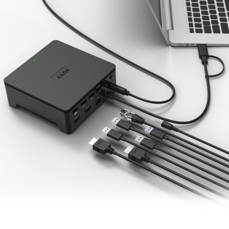 Station d'accueil bureau 2 X 2K USB-A & USB-C 9 périphériques 100W 901908-W-EU