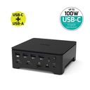Station d'accueil bureau 2 X 2K USB-A & USB-C 9 périphériques 100W 901908-W-EU