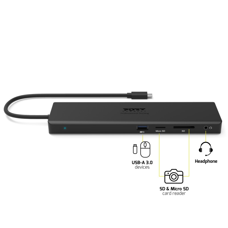 Station d'accueil mobile 2 X 2K USB-C 11 périphériques 100W  901906-W