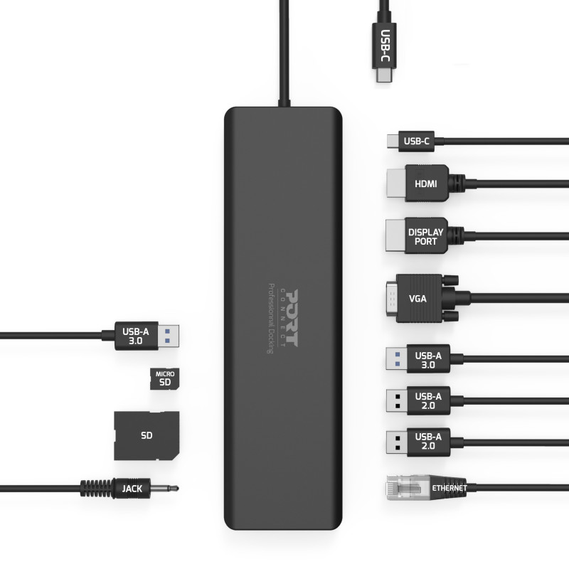 Station d'accueil mobile 2 X 2K USB-C 11 périphériques 100W  901906-W