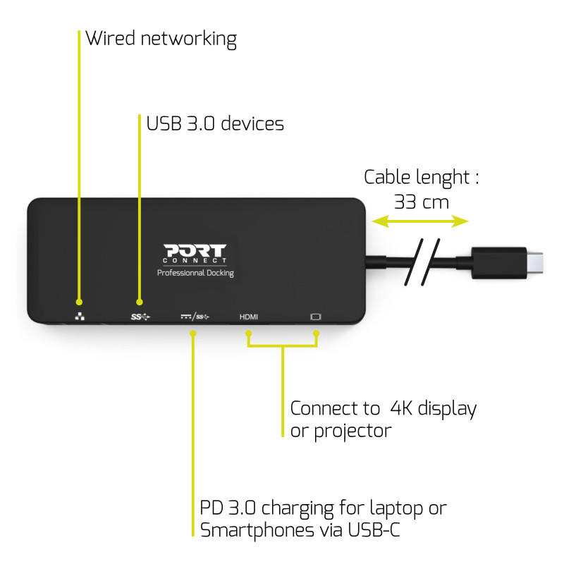 Station d'accueil mobile 1 X 4K USB-C 4 périphériques 85W  901909