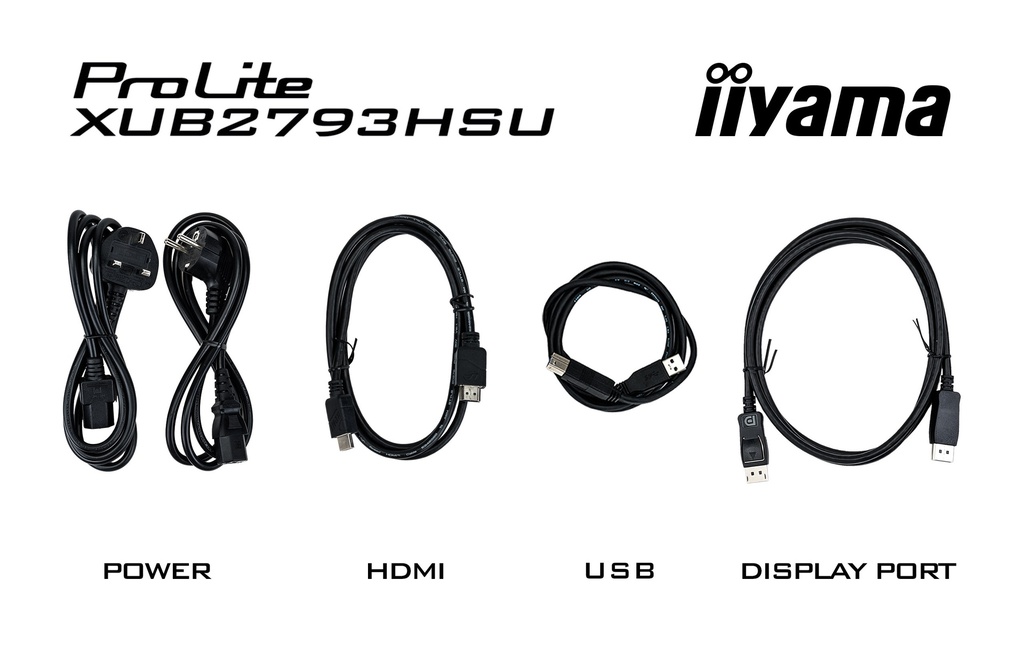 IIYAMA XUB2793QSU-B6 IPS HP DP-HDMI HUB USB  PIVOT 2561*1440