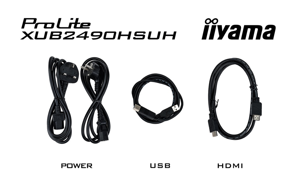 IIYAMA XUB2490HSUH-B1  IPS HP HDMI-DP HP WEBCAM