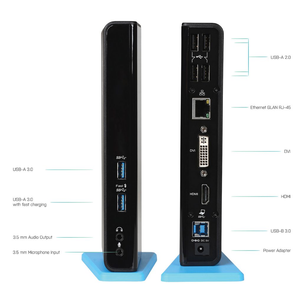 i-tec USB 3.0 Dual Docking Station + USB Charging Port