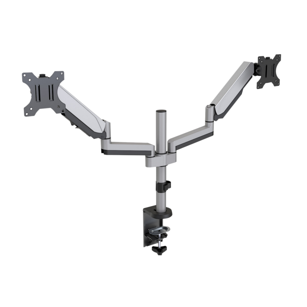 V7 DM1DTA-1E Support 2 Ecrans Ressort Gaz pour Moniteur 17-32''