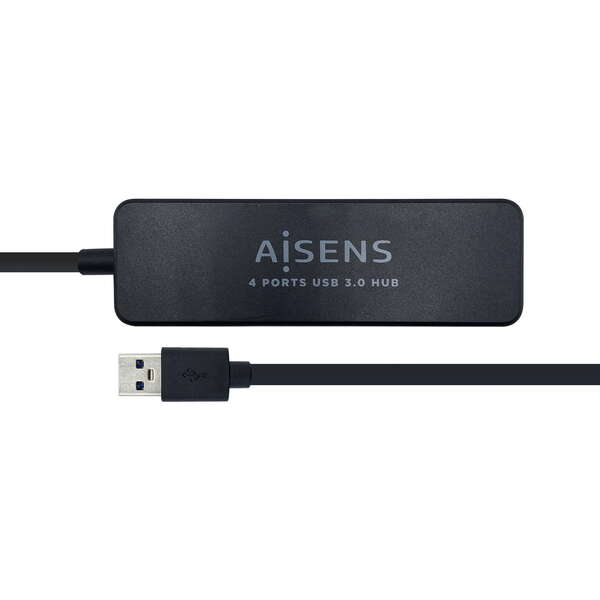 Aisens A106-0399 HUB USB 3.0 - Type A Mâle vers 4xType A Femelle - 30 cm - Couleur Noir