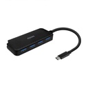 Aisens A109-0715 Hub USB 3.1 USB-C - USB-C/M-4Xtype A/H - 15cm - Couleur Noir