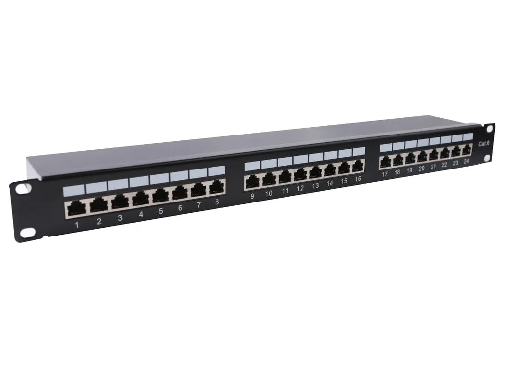 UPTEC - Panneau de brassage 19'' 1U 24 ports CAT6 FTP