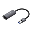 Aisens A106-0708 Convertisseur USB 3.0 vers Gigabit Ethernet 10/100/1000 Mbps - 15 cm - Gris