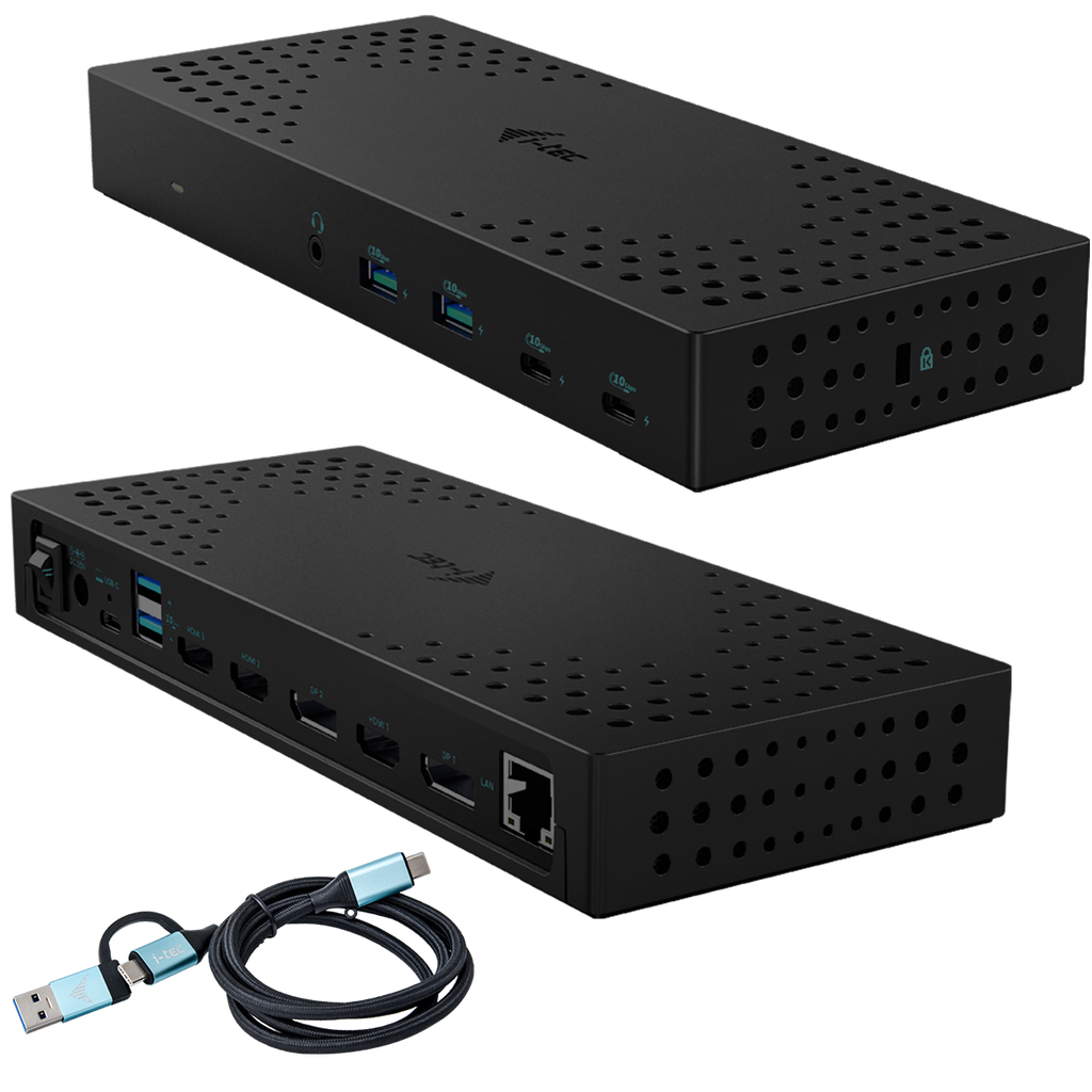 i-tec CATRIPLE4KDOCKPD2 USB 3.0 / USB-C / Thunderbolt, 3x 4K Docking Station Gen 2 + Power Delivery 100W