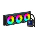  Abysm Oceanic AB336011 LCD 360 ARGB Kit de refroidissement liquide - 3 ventilateurs 120 mm - Éclairage ARGB - Écran LCD 2,8" - Pompe 2500 tr/min - Tubes 380 mm - Couleur Noir