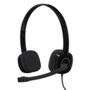 Logitech H151 - Casque Filaire - Design Sur tête - Stéréo - Couleur Noir - 981-000589