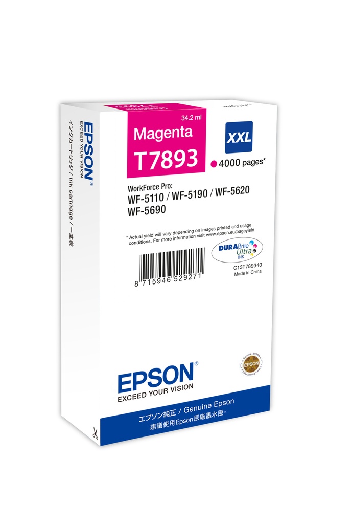 Epson Encre Magenta XXL  C13T789340 (4 000 p)