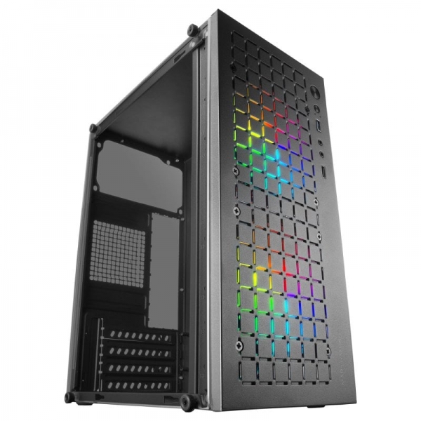 Mars Gaming MC-CORE - Grille en métal-MESH - Fenêtre latérale - 2 ventilateurs FRGB - Support Micro-ATX/Mini-ITX 