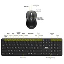 PORT Pack sans fil BLUETOOTH Rechargeable : clavier & Souris EXPERT 900907RFR