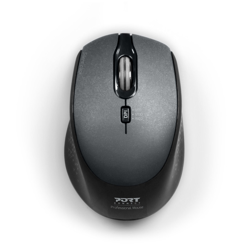 PORT Souris sans fil 2.4GHz Silencieuse Noir 900713