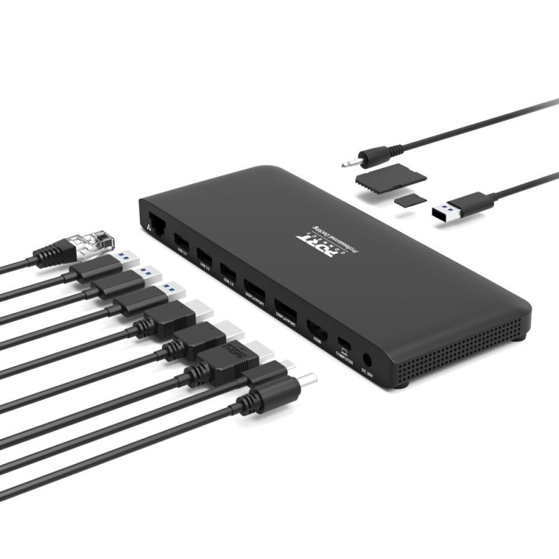 PORT Station d'accueil bureau 2 X 4K USB-C 11 périphériques 100W  901910W-EU