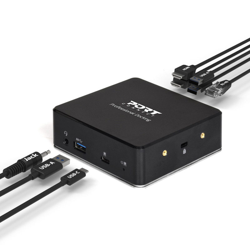 PORT Station d'accueil bureau 2 X 2K USB-C 7 périphériques 85W  901908