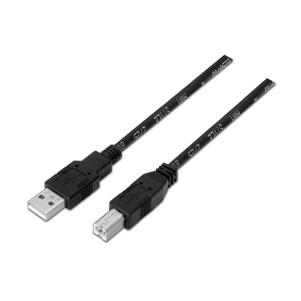 Aisens A101-0006 Câble d'imprimante USB 2.0 Aisens - Type A mâle vers Type B mâle - 1,8 m - Noir