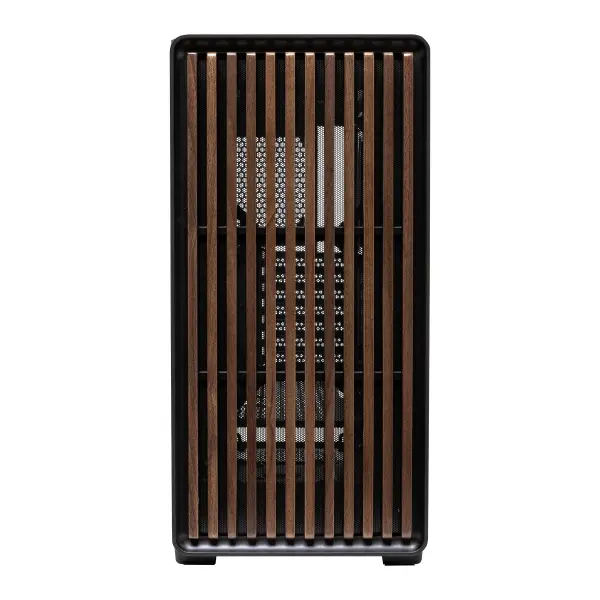 Boîtier ATX, Micro ATX, ITX Unykach Revelat Madeira Black Côtés et façade en verre trempé avec lattes en bois naturel USB-A 3.0 USB-C Noir