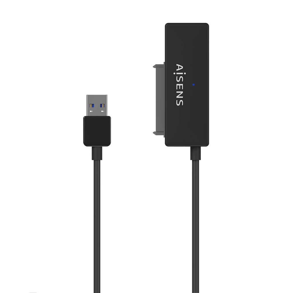 Aisens ASE-35A01B Adaptateur SATA vers USB-A USB 3.0/USB 3.1 GEN1 pour disques durs 2,5" et 3,5" avec alimentation - Noir