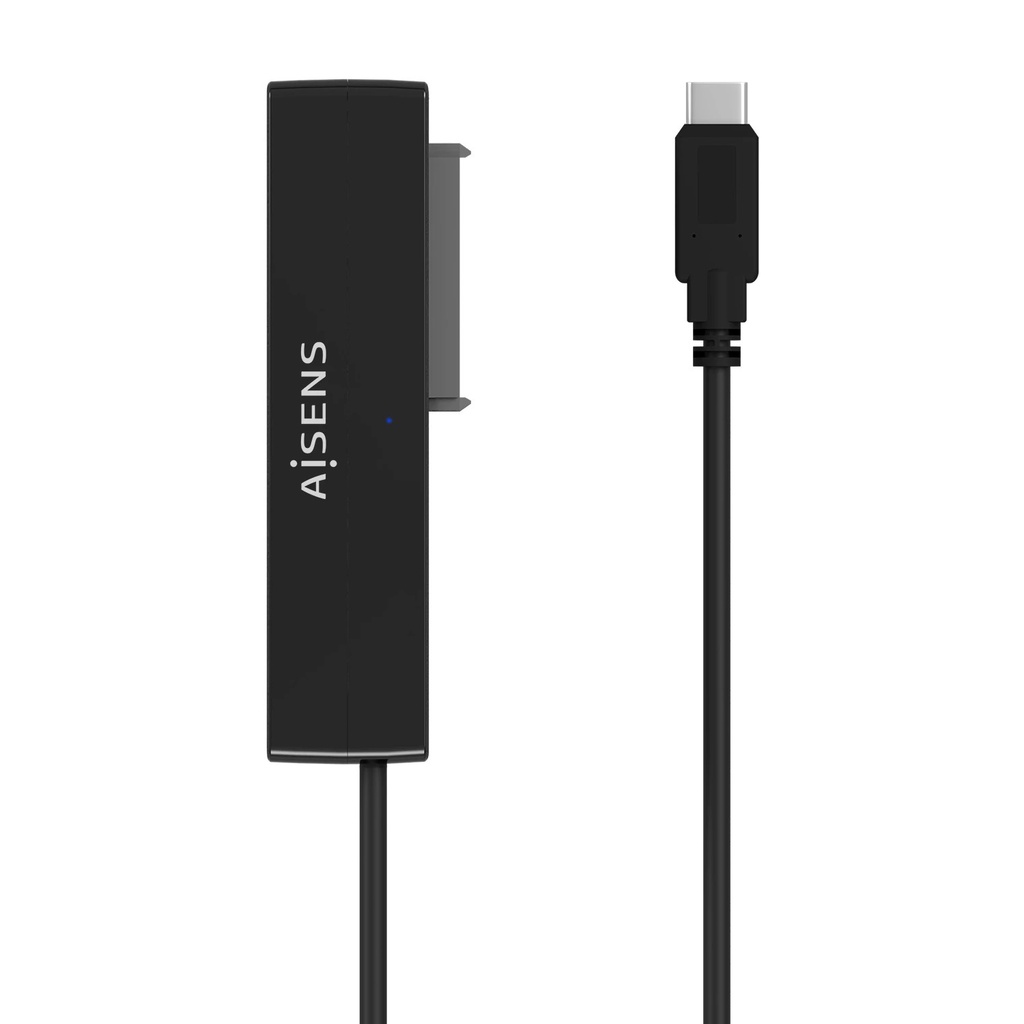 Aisens ASE-35C02B Adaptateur SATA vers USB-C USB 3.0/USB 3.1 GEN1 pour disques durs 2,5″ et 3,5″ avec alimentation – Noir