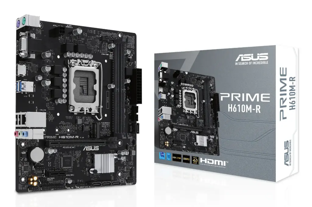 Asus PRIME H610M-R-SI LGA 1700 2DDR5 microATX 4xSATA MB 1xHDMI 2.1 1xDP 1.4 1xD-Sub 1xM.2