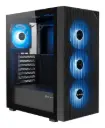 Unykach Revelat Mesh Compact Edition Boîtier ATX, Micro ATX, ITX - Côtés en verre trempé - 3,5", 2,5" - USB-A 2.0, USB-3.0 et audio - 4 ventilateurs ARGB - Refroidissement liquide - Noir UK121805