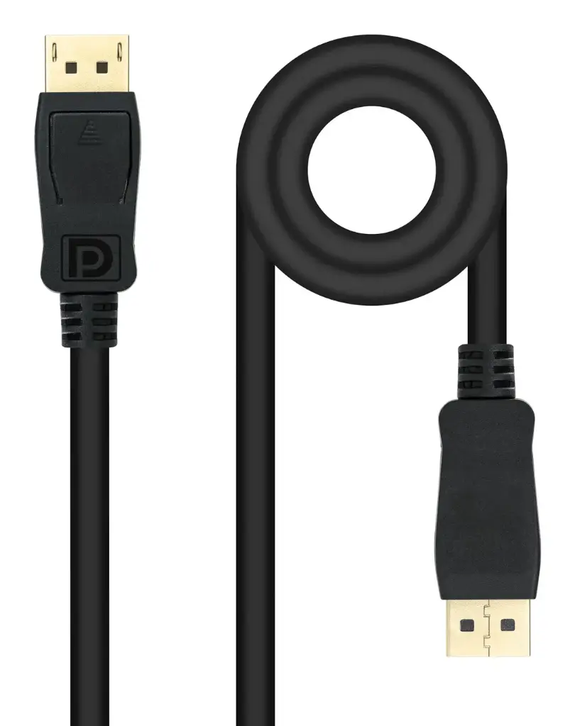 Nanocable 10.15.2602 DisplayPort 1.4 DP/M-DP/M - Longueur 2 m - Résolutions vidéo jusqu'à 8K - Noir